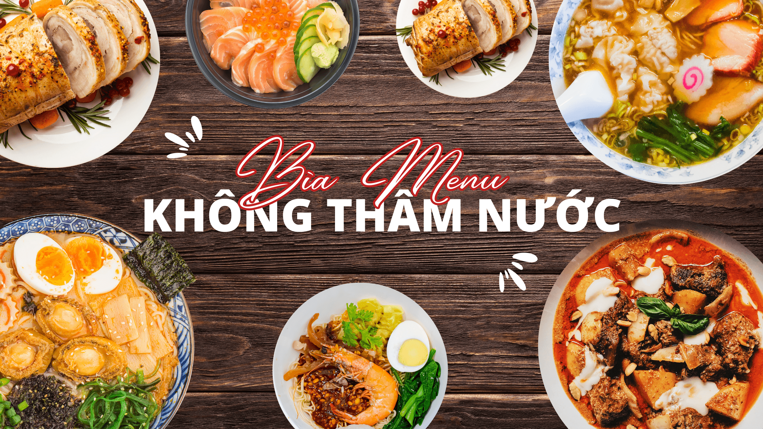 In Bìa Menu Da Chất Màu Chuẩn, Không Thấm Nước