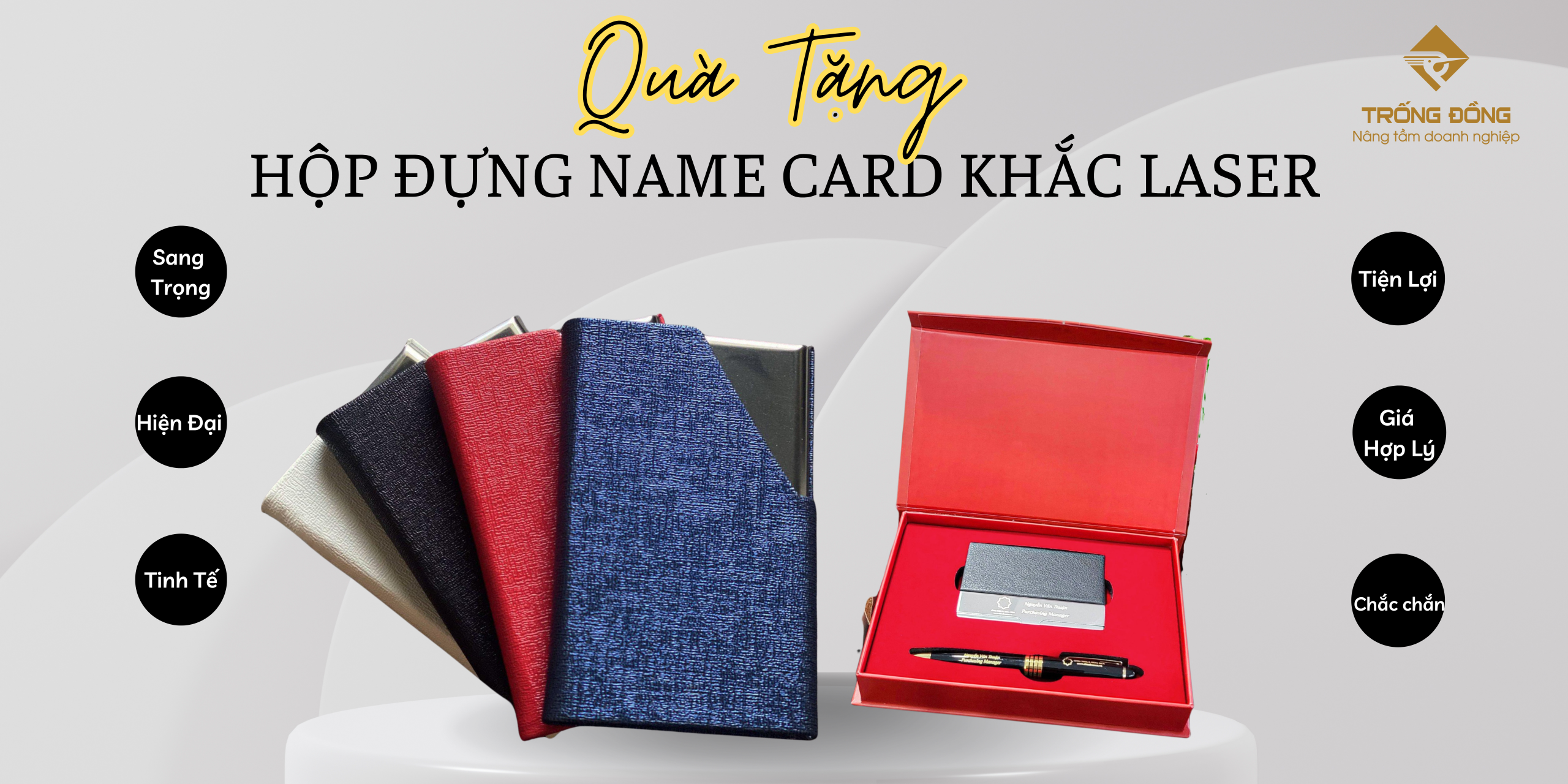 Hộp Đựng Name Card In Khắc Laser Độc Đáo