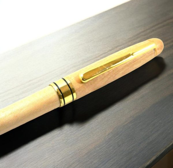 Bút Gỗ BG011 Dạng Xoay - Khoen Bạc - Cài Vàng 14 Bút gỗ BG011