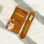 combo quà tặng ngày 20:11 - sổ bìa da thật - túi đựng bút - bút tre - bút giấy - hộp đựng - 17
