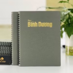 Sổ Da Gáy Lò Xo Ép Logo- introngdong.vn