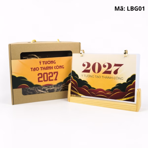 Lịch Gỗ Để Bàn LBG01 (1)
