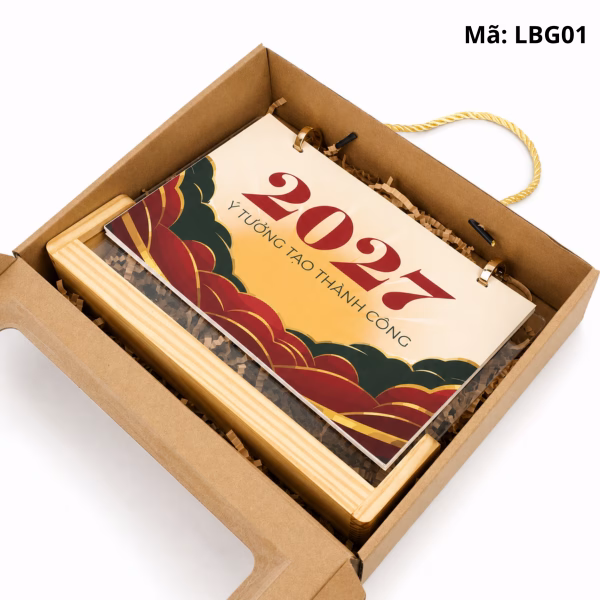 Lịch Gỗ Để Bàn LBG01 (1)