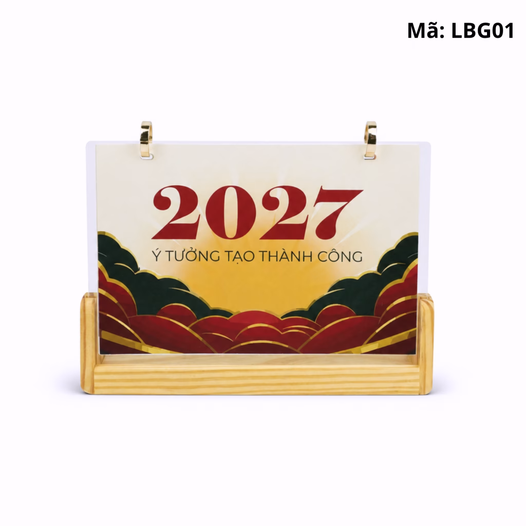Lịch Gỗ Để Bàn LBG01 (1)