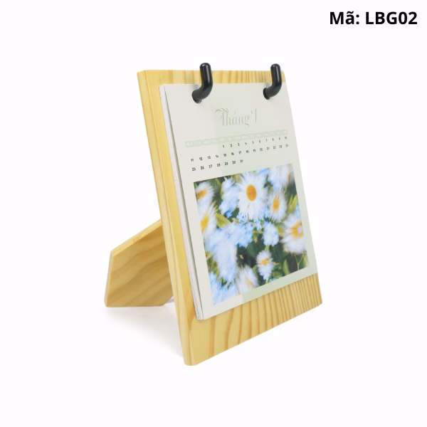 Lịch Gỗ Để Bàn LBG02 (1)
