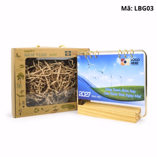 Lịch Gỗ Để Bàn LBG03 (1)