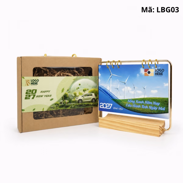 Lịch Gỗ Để Bàn LBG03 (1)