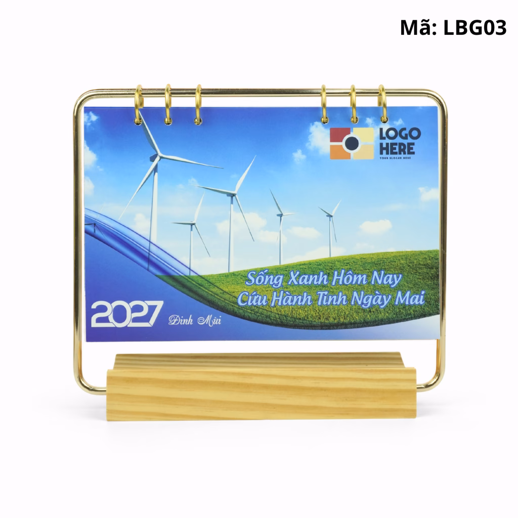 Lịch Gỗ Để Bàn LBG03 (1)