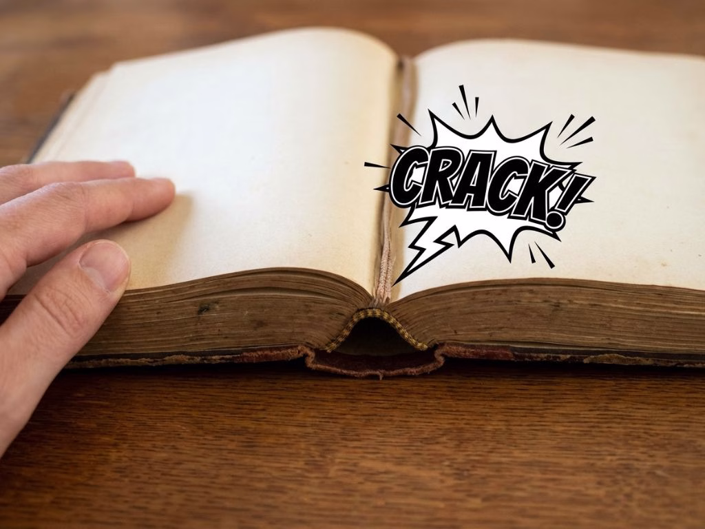 Gáy sổ có tiếng “rắc” khi sử dụng