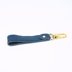 Móc Khóa Da Thật Ý_KC01_Xanh Navy (2)