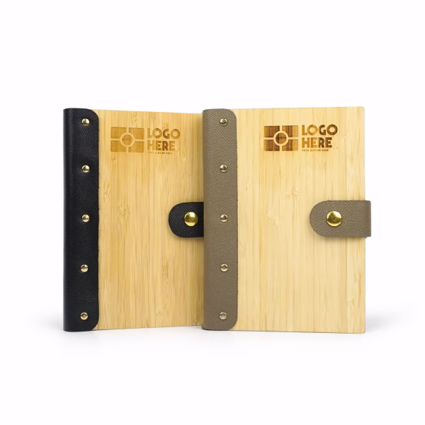 Quà Tặng Doanh Nghiệp Dưới 1 Triệu - Cao Cấp, In Logo Theo Yêu Cầu 32 Sổ Tay Bìa Tre Tự Nhiên Kết Hợp Da Thật SDG12