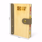 Sổ Tay Bìa Tre Tự Nhiên Kết Hợp Da Thật SDG12