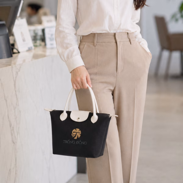 Túi Xách Vải Đay JH02 Phối Da PU Cao Cấp