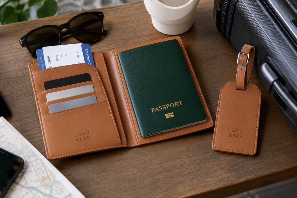 quà tặng đối tác nước ngoài - ví passport - tag hành lý